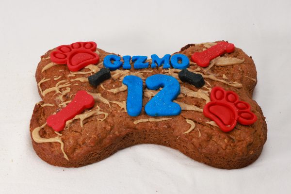 Peanut Butter, Carrot & Honey Bone-Shaped Birthday Cake